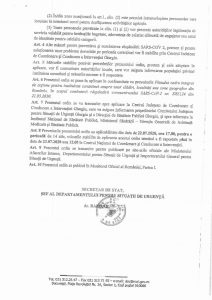 Ordinul Sefului Departamentului Pentru Situații de Urgență nr 4659201 din 22.07.2020 privind instituirea carantinei zonale în localitatea Cartojani pagina 3